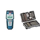 Bosch Professional Digitales Ortungsgerät GMS 120 (1x 9V Batterie) & Professional 43tlg. Schrauber Bit Set (Zubehör für Elektrowerkzeuge)