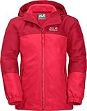 Jack Wolfskin Mädchen G ICELAND 3IN1 JKT 3-in-1-Jacke für Mädchen, tulip red, 128