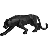 SANPON Panther Statue Leopard Skulptur Wohnkultur Ornamente Moderne Abstrakte Kunst Harz Geometrische Modell Handwerk Für Wohnzimmer TV Schrank Große Schw