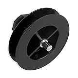 DIWARO® Mini - Gurtscheibe | Durchmesser Ø 80mm, 100mm, 120mm oder 135mm | mit Stift | 40 mm Schlüsselweite | Gurtbreite von 10-15 mm |für achtkant Stahlwelle | Farbe schwarz | Material Kunststoff | Rolladenpanzer, Jalousie, Rollo (100mm)