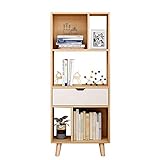 LHQ-HQ Kinderbuch-Regal Bücherregal Lagerung Display Regale 4 Tiere Bücherregal Einheit Raumteiler Regalbuch Halter Rack für Schlafzimmer Wohnzimmer (Farbe: Nordic Pine Farbe, Größe: 50 * 25 * 123cm)