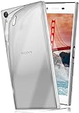 moex Aero Case kompatibel mit Sony Xperia Z5 - Hülle aus Silikon, komplett transparent, Klarsicht Handy Schutzhülle Ultra dünn, Handyhülle durchsichtig einfarbig,