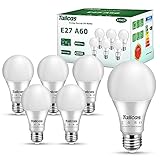 E27 LED Birne Warmweiss, 9W LED Glühbirne ersetzt 60W Glühlampe, 3000K Warmweiß Lampe, 800 Lumen A60 LED Leuchtmittel, Nicht Dimmbar Kein Flackern, AC 220V-240V Energiesparlampe, 6 Stück