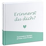 Erinnerungsalbum der ersten 18 Jahre als Geschenk zur Geburt eines Babys - Mädchens oder Jungens, Erinnerungsbuch Geb