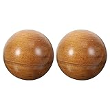 HEALLILY 2 Stücke Qi Gong Kugeln Holz Baoding Kugeln Meditation Kugeln Qigongkugeln Massageball Massagekugel Hand Massage Ball Chinesische Gesundheit Übung Bälle für Entspannung Handtherap