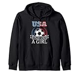 USA Frauen Fußball Team Geschenk Design Spiel wie ein Mädche Kapuzenjack