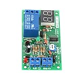 Zeitverzögerungsrelais, DC 12V Delay Off Cycle Timer Timing Control Trigger Timer Delay Switch mit LED-Anzeige, 1-99Sec/1-99Min einstellb