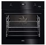 AEG BCS455220B Einbaubackofen/SteamBake – mit Feuchtigkeitszugabe/Katalyse – einfache Reinigung/Reinigung mit Wasserdampf/SoftClosing/Touch-Bedienung/Grillfunktion/A+ / Schw