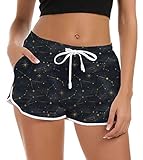 Rave on Friday Damen Badeshorts Kurze 3D Druck Bunt Malerei Badehose Schnell Trocknendes Schwimmshorts Wassersport Boardshorts Schwimmhose, M, 40-42
