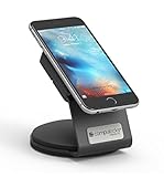 Maclocks SlideDock Sicherheits-Stand für Smartphones / Tablets / EC-Karten-Terminal - schwarz [Zweiteiliges System | Drehgestell | Integriertes Zylinderschloss] - 199BSLDDCKB