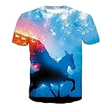 CYGGLL 3D Männliche Und Weibliche Tierdruck Springen Spaß Straße Tragen Hoodie Paar Leuchtende Geweih Fuchs Wolf Lässig Hoodie_S