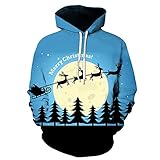 Pullover Herren Herbst Winter Neue 3D Druck Mit Kapuze Herren Sweatshirt Urban Jugend Trend Mode Weihnachtsmann Oversized Weihnachten Täglich Dating Paar O