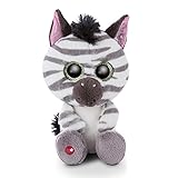 NICI 46947 Original – Glubschis Mankalita 15 cm – Kuscheltier Zebra Augen – Flauschiges Plüschtier mit großen Glitzeraugen – Schmusetier für Kuscheltierliebhaber, weiß/g