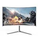 AXUN Tragbarer Computermonitor mit gebogener Oberfläche, 24/27 Zoll Desktop Full HD 1080p Monitor, Unterstützt 144 Hz, Geeignet für den Heimbürogeb