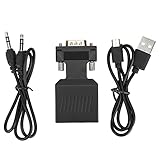 VGA-zu-HDMI-Adapter-Konverter,VGA-Stecker auf HD-Multimedia-Schnittstelle 1080P HD-Konverter Audio- und Videosynchronisation für Computer, Laptops, Projek