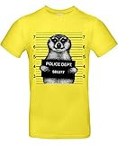 Smilo & Bron Herren T-Shirt mit Motiv Unter Verdacht Bedruckt Gelb Solar Yellow XXL