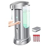 Zipu Seifenspender,Seifenspender Automatisch 3.7dl/370ml berührungsloser elektrischer Desinfektionsspender,mit Infrarot-Bewegungssensor Einstellbare Tasten,Geeignet für Bad, Küche, Hotel, Bü