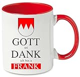 Tasse Fototasse 'GOTT SEI DANK ICH BIN A FRANK'