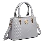 Miss Lulu Damen Henkeltaschen Lychee Muster Umhängetasche Strick Prozess Schultertaschen Fashion Shopper Bag Tote Bag