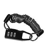 Yxxc Fahrradschloss Tragbare Helmsperre Passwort Mini Diebstahl Fahrradschloss für Motorrad Fahrrad Roller Radfahren Kabelschloss-B-Stil schwarz Fahrradschlo? (Color : Black)