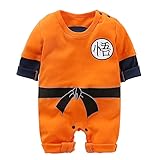UNGGOY Baby Kleidung Cosplay Kleid Anime Neugeborene Jumpsuits Langarm Cartoon Lovely Strampler, Orangegelb, 12- 24 M
