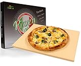 osoltus Profi Pizzastein Cordierit 30cm x 38cm x 1,5cm für Knusperp