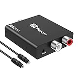 192kHz DAC Konverter DA Wandler Aluminium Audio Converter Digital, SPDIF Toslink und Koaxial zu Analog Stereo mit Optischem Kabel, R/L 3.5mm Jack, für PS3 PS4 Xbox HD TV