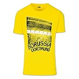 Borussia Dortmund T-Shirt, Gelb, Baumwolle, S-3XL, Saison 17/18, Südtribünen-Druck, BVB-Emblem S