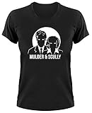 Mulder and Scully Fan T-Shirt, S, Ladies schw