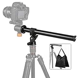 TARION Stativ Auslegearm Kamera Transversal Mittelsäule 32cm mit Stativtasche für 360° Panorama Aufnahmen Fotografie (Kameraauslegearm)