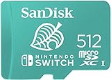 SanDisk microSDXC UHS-I Speicherkarte für Nintendo Switch 512 GB (V30, U3, C10, A1, 100 MB/s Übertragung, mehr Platz für Spiele)