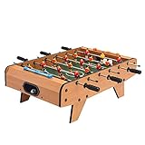 HAODGUO Kickertisch, Montieren Leicht Holz Fussball Spiel Table Top Fußbälle, Innentischfußball-Set for Spielhallen, Spielzimmer, Bars, Parties, Familie Nacht Großes Geschenk