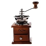 Jdeijfev Manuell Kaffeemuehle Holz/Metall Handmuehle Gewuerzmuehle (Holzfarbe)