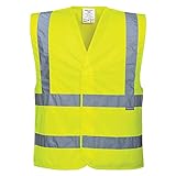 Portwest C470YER6X/7 x Warnweste mit zwei Bändern und Trägern, Gelb, 6 x 7 x