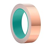 ASIV 30 mm X 20 m Kupferfolie Klebeband, Selbstklebend Abschirmband, beidseitig leitende Kupferband Copper Foil Tape für Gitarre, EMI Abschirmung, Erdung und Lö