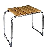 RIDDER- Badhocker Pro, Bambus. Der Bad- Hocker ist in 5 Stufen höhenverstellbar, von ca. 41,5cm - 54cm.Belastbarkeit von bis zu 130 kg