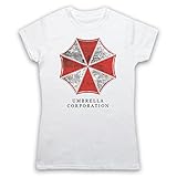 Death To Videodrome Resident Umbrella Corp Logo Evil Horror Game Film Damen T-Shirt, Weiß, XL