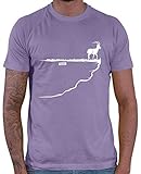 HARIZ Herren T-Shirt Steinbock Fels Berg Alpen Wandern Klettern Plus Geschenkkarten Lila M