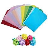 Seidenpapier 100 Blatt, 10 Farben A4 Bastelpapier Skizzen und Zuschnitt Papier, Seidenpapier zum Verpacken, Transparentpapier zur Herstellung von Papierblumen, Pompons und Tischdek