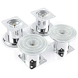 SurePromise One Stop Solution for Sourcing 4 Stück Möbelfuß Möbelfüße Chrom Poliert 60mm, Ø 45mm Sockelfuß Schrankfuß Tischfuß Sofafuß (Höhe 60mm)