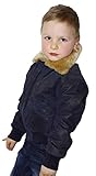 David Moore - Kinder Lederjacke Pilotenjacke echtes Leder Ocean Größe 86
