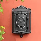 KKYY Wand Briefkasten, Briefkasten aus Metall, Briefkasten mit Großer Kapazität, Briefkasten mit Schlü