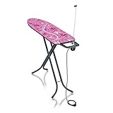 Leifheit Air Board M Compact Plus Dampfbügeltisch, 60years Color Edition pink, für Dampfbügeleisen, ultraleichtes Bügelbrett, für gute Ergebnisse in kurzer Z