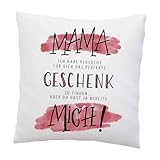 Kissen mit Spruch ''Mama Ich Habe versucht Finden. Aber du hast ja bereits Mich!'' - Deko-Kissen - Geschenk zum Muttertag - Kissen mit Füllung - Weihnachtsgeschenk für Mama NEU