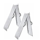 WEIERR 2 Stück Auffahrrampe Klappbar Laderampe mit Griff bis zu 400 kg, Antirutsch Verladerampe Laderampen für Anhänger Motorrad ATV Quad, 180 x 22.5