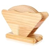 Kaffeefilterhalter für Theke, Kaffeefilterständer aus Holz Kaffeezubereitungszubehö