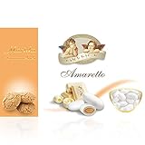 Italienisch Hochzeitsmandeln für Gastgeschenke mit Weiß Schokolade und Amaretto Kekse Geschmack | 90 Stück