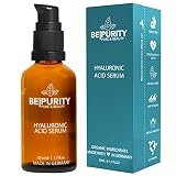 Bepurity Hyaluronsäure Serum hochdosiert Gesichtspflege mit Bio Aloe Vera – Hyaluron Anti Aging für Gesicht vegan - 50 ml für Damen Frauen Männer Herren Naturkosmetik Made in Germany