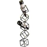 A4C9SQ Hält 5 Weinflaschen Wand-Cube-Weinregale, hängende Weinflaschenhalter, Metall-Eisen-Weingeräte-Lagerregale, 18x18x79