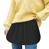 Damen Geschichtet Abgestufte Sheer Streifendruck-Extender Halber Slip Übergröße Rock Bottom Sweep Damen Rock Schichtung Fake Top